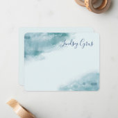 水色の氷色（青） ノートカード (正面/裏面インサイチュ)