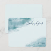 水色の氷色（青） ノートカード (正面/裏面)