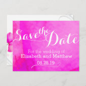 水色の洗絵を描流ピンクはデータカードを保存 案内ポストカード (正面/裏面)