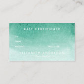 水色の海のグリーンギフト名刺 名刺 (裏面)