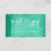 水色の海のグリーンギフト名刺 名刺 (正面)