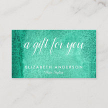 水色の海のグリーンギフト名刺