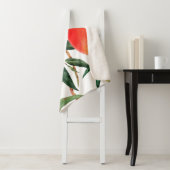 水色の熱帯パターン、デュリアンの果実、マンゴーo シェルパブランケット (インサイチュ)