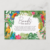 水色の熱帯フローラのパロットが本を持ってくる エンクロージャーカード (正面)