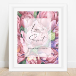 水色の牡丹 – 愛は甘いごちそう ポスター