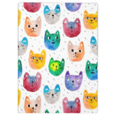 水色の猫や友人 クリップボード (裏面)