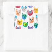 水色の猫や友人 スクエアシール (バッグ)