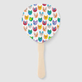 水色の猫や友人 ハンドファン (正面)