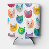 水色の猫や友人 缶クーラー (正面)