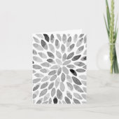 水色の白黒ブラシストローク カード (正面)