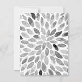 水色の白黒ブラシストローク シーズンカード (正面)