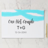 水色の空の淡いパステルカラーのカップルを追加 名前 日付 ペーパーパッド (インサイチュ)