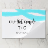 水色の空の淡いパステルカラーのカップルを追加 名前 日付 ペーパーパッド (折り畳み)