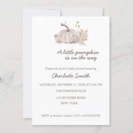 水色の素朴なクリームカボチャ 招待状