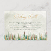 水色の素朴森の松の木 エンクロージャーカード (正面)