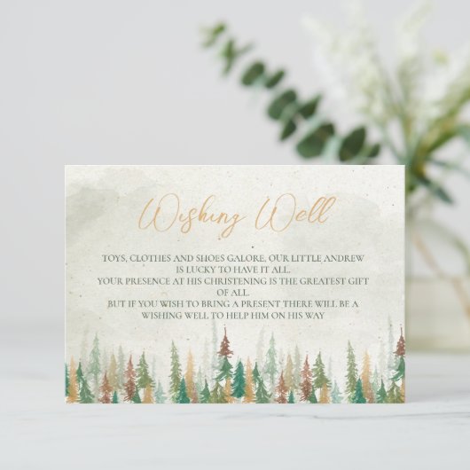 水色の素朴森の松の木 エンクロージャーカード (スタンド正面)