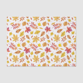 水色の素朴紅葉パターン 薄葉紙