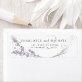 水色の紫色のラベンダーの花を返すラベル ラベル (インサイチュ)