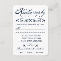 水色の結婚応答カード