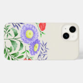 水色の絵を描花の集合 Case-Mate iPhoneケース (裏面 (横))