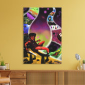 水色の絵画戦士の神秘的な次元 キャンバスプリント (インサイチュ (リビング))