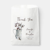 水色の綿茎のグレーのピッチャー結婚ズ フェイバーバッグ (正面)