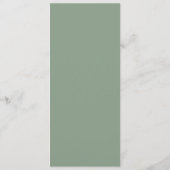 水色の緑のフローラ 結婚 メニュー (裏面)