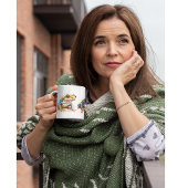 水色の緑の小さなカエルが三つ コーヒーマグカップ