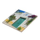 水色の緑の木製ドア タイル (側面)