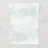 水色の緑の葉葉結婚の エンクロージャーカード (裏面)