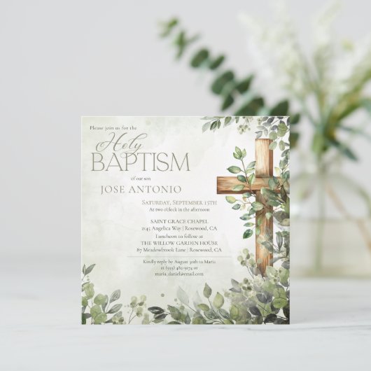 水色の緑の離れ木はバプテスマモダンスを越える 招待状 (スタンド正面)