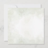 水色の緑の離れ木はバプテスマモダンスを越える 招待状 (裏面)