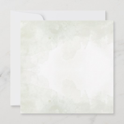 水色の緑の離れ木はバプテスマモダンスを越える 招待状 (裏面)