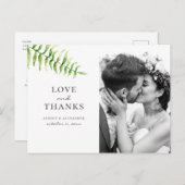 水色の緑シダ。ボ結婚タニッ感謝していクの君 ポストカード (正面/裏面)