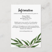 水色の緑葉色結婚製エンクロージャカード エンクロージャーカード (正面)