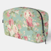 水色の背景にバラのピンク ドップキット (右コーナー)