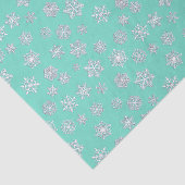 水色の背景に白い雪 薄葉紙 (詳細)