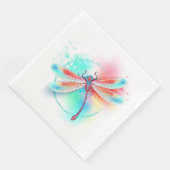 水色の背景に赤いトンボ (コーナー)