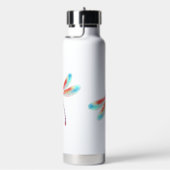 水色の背景に赤いトンボ ウォーターボトル (右面)