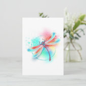 水色の背景に赤いトンボ シーズンカード (スタンド正面)