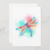 水色の背景に赤いトンボ シーズンカード (正面/裏面)