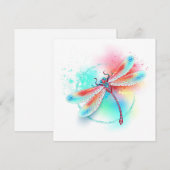 水色の背景に赤いトンボ シーズンカード (正面/裏面)