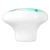 水色の背景に赤いトンボ セラミックノブ (側面)