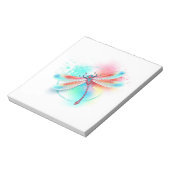 水色の背景に赤いトンボ ノートパッド (回転)