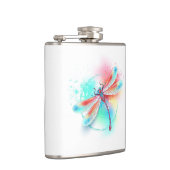 水色の背景に赤いトンボ フラスク (右)