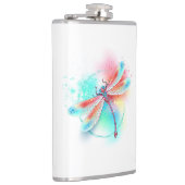 水色の背景に赤いトンボ フラスク (右)