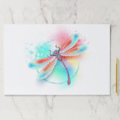 水色の背景に赤いトンボ ペーパーパッド (インサイチュ)