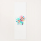 水色の背景に赤いトンボ ヨガマット (裏面)