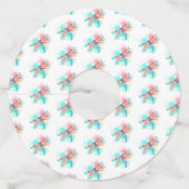 水色の背景に赤いトンボ ワイングラスタグ (裏面)