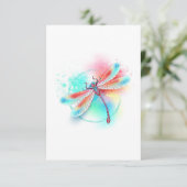 水色の背景に赤いトンボ 出欠カード (スタンド正面)